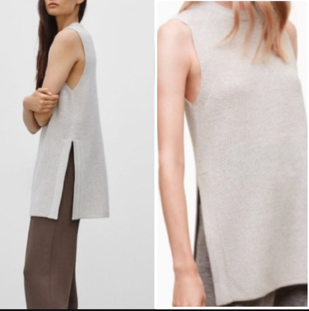Aritzia Wilfred Palmieri Sweater Dress Tunic Size Large Grey